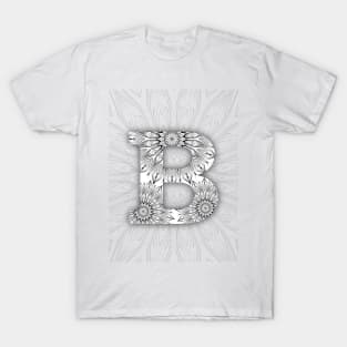 'B' intricate pattern T-Shirt